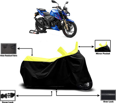 Amexride Two Wheeler Cover for TVS(Apache RTR 200, Yellow)