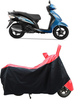 Coxtor Two Wheeler Cover for TVS(Wego BS6, Red)