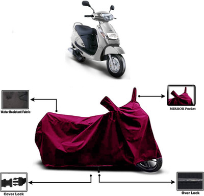 AASHTIK MART Two Wheeler Cover for Mahindra(Duro DZ, Maroon)