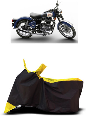 VESMEI Two Wheeler Cover for Royal Enfield(Bullet 500, Yellow)