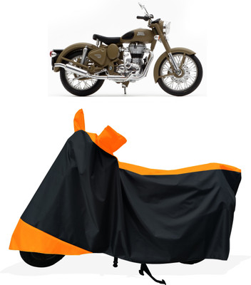 Tricway Two Wheeler Cover for Royal Enfield(Classic Desert Storm, Orange)