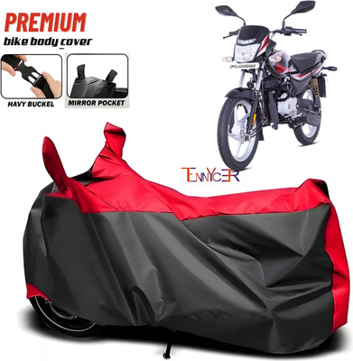 TENNYCER Waterproof Two Wheeler Cover for Bajaj(Platina 100, Red, Black)