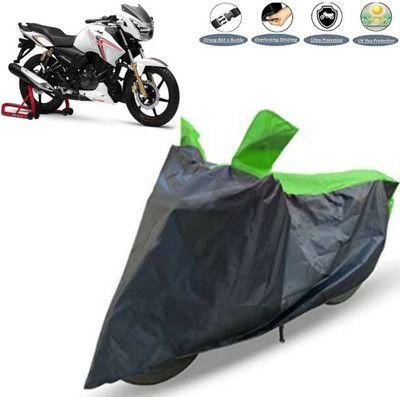 AutoRash Waterproof Two Wheeler Cover for TVS(Apache RTR 180, Green)