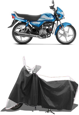 SUGASHRI Waterproof Two Wheeler Cover for Hero(HF Deluxe, White, Black)