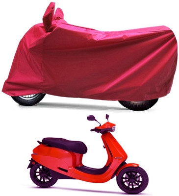 BikenWear Two Wheeler Cover for Ola(Electric Scooter, Red, Red)