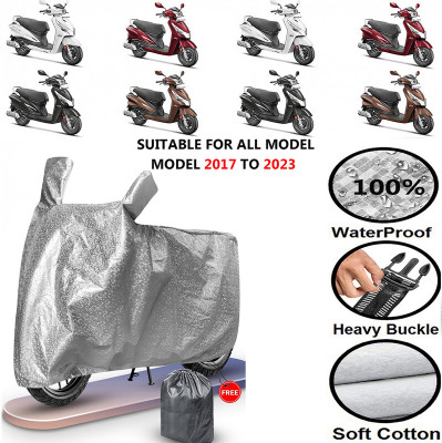 AutoGalaxy Waterproof Two Wheeler Cover for Hero(Destini 125, Silver)