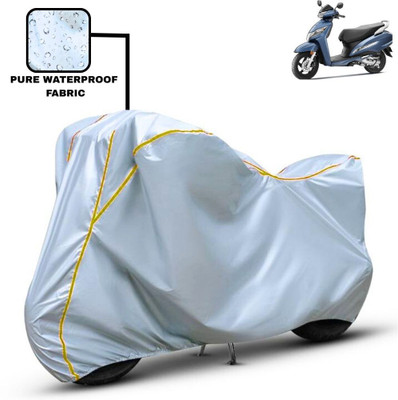 Delphinium Waterproof Two Wheeler Cover for Honda(Activa 125, Silver)