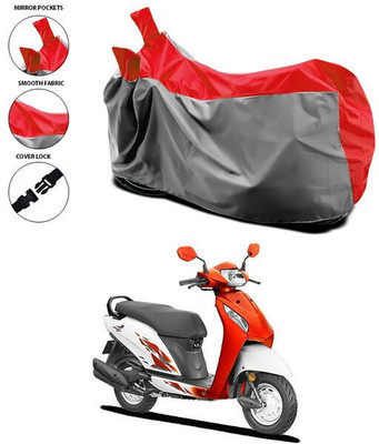 SEBONGO Waterproof Two Wheeler Cover for Honda(Activa, Red)
