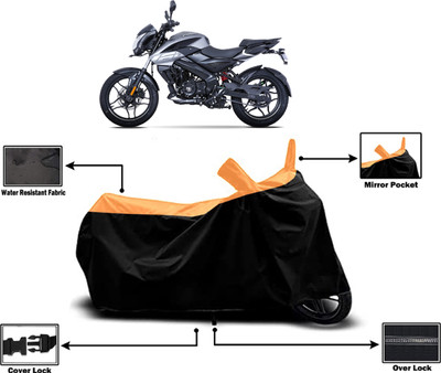 Amexride Two Wheeler Cover for Bajaj(Pulsar 160 NS DTS-i, Orange)