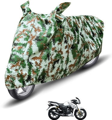 Auto Hub Waterproof Two Wheeler Cover for TVS(Apache RTR 180, Green)