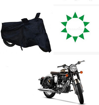 DeepShakshi AUTOMOTIVE Waterproof Two Wheeler Cover for Royal Enfield(Classic Chrome, Black)