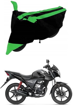 Furious3D Two Wheeler Cover for Honda(CB Twister, Green, Black)