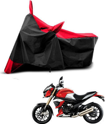 KEDIT Two Wheeler Cover for Mahindra(MOJO XT 300, Red, Black)