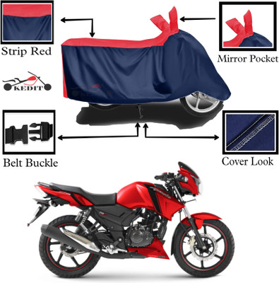 KEDIT Two Wheeler Cover for TVS(Apache, Red, Blue)
