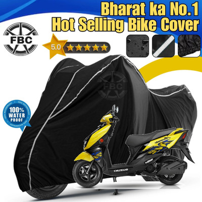 FBC Waterproof Two Wheeler Cover for Suzuki(Avenis 125, Black, White)