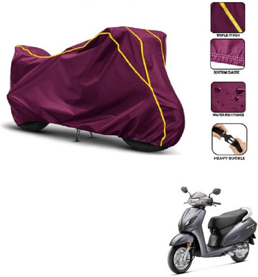 Car Life Two Wheeler Cover for Honda(Activa 5G, Maroon, Yellow)