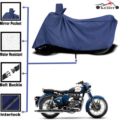 KEDIT Two Wheeler Cover for Universal For Bike(Bullet 350, Blue)