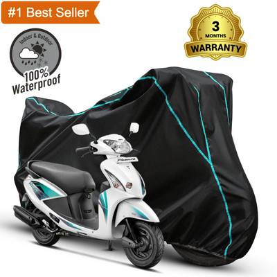 xodi Waterproof Two Wheeler Cover for Hero(Pleasure, Black, Blue, Multicolor)
