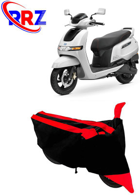 AutoGalaxy Waterproof Two Wheeler Cover for TVS(iQube, Black, Red)