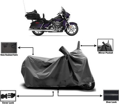 Amexride Two Wheeler Cover for Harley Davidson(CVO Limited, Grey)