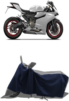 SUGASHRI Waterproof Two Wheeler Cover for Ducati(899 Panigale, Grey, Blue)