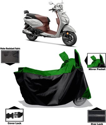 Amexride Two Wheeler Cover for Hero(Pleasure+ 110, Green)