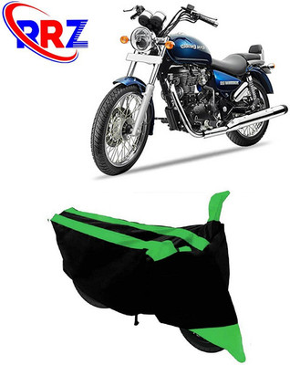 RRZ Waterproof Two Wheeler Cover for Royal Enfield(Thunderbird 350, Black, Green)