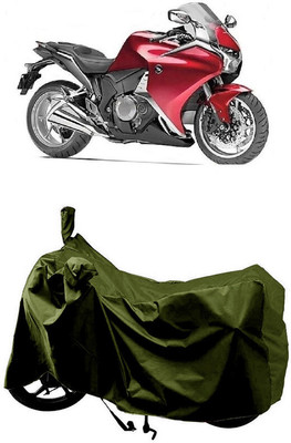 SUGASHRI Waterproof Two Wheeler Cover for Honda(VFR 1200F, Green)