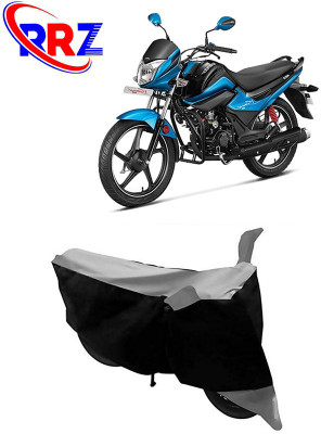 RRZ Waterproof Two Wheeler Cover for Hero(MotoCorp Splendor iSmart, Black, Grey)