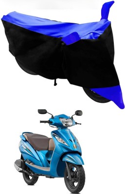 Mdstar Waterproof Two Wheeler Cover for TVS(Wego, Blue, Black)