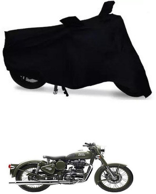 APNEK Waterproof Two Wheeler Cover for Royal Enfield(Battle Green, Black)