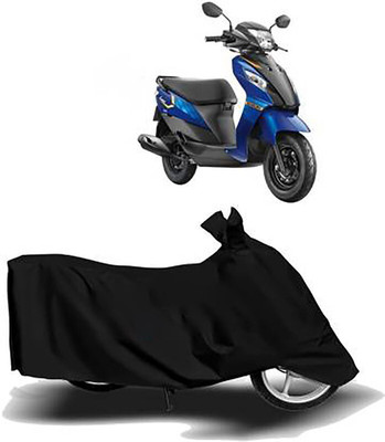 Mdstar Waterproof Two Wheeler Cover for Suzuki(Let's, Black)