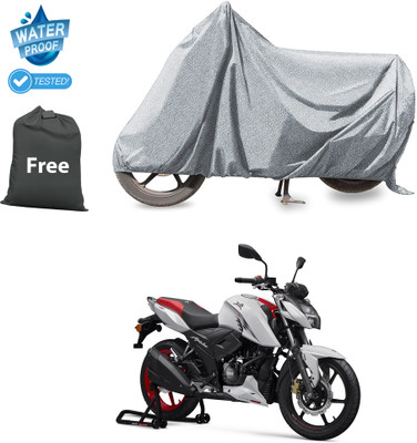 CODOKI Waterproof Two Wheeler Cover for TVS(Apache RTR 160, Silver)