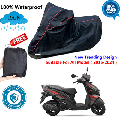 AutoGalaxy Waterproof Two Wheeler Cover for Suzuki(Avenis 125, Black, Red)
