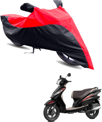 Motodreka Two Wheeler Cover for TVS(Wego BS6, Red, Black)