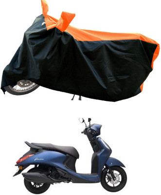 Mdstar Waterproof Two Wheeler Cover for Yamaha(Fascino, Orange)