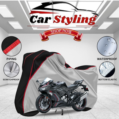 Car Styling Waterproof Two Wheeler Cover for Kawasaki(Ninja ZX-6R, Multicolor)