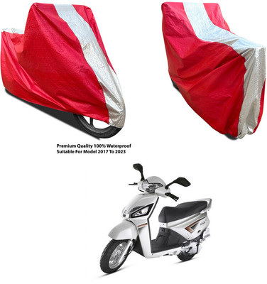 AutoGalaxy Waterproof Two Wheeler Cover for Mahindra(Gusto, Silver, Red)