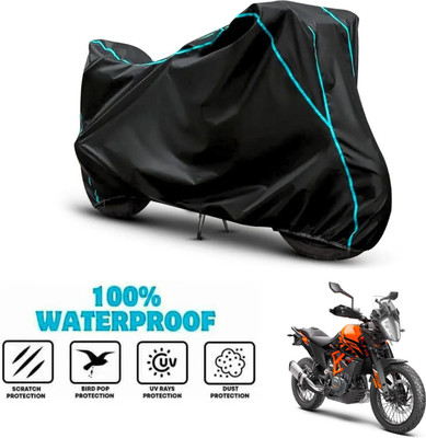 ANTHUB Waterproof Two Wheeler Cover for KTM(390 Adventure, Black)