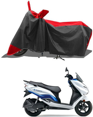 PAGORA Waterproof Two Wheeler Cover for Suzuki(Burgman Electric, Red, Black)