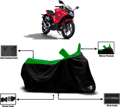 Amexride Two Wheeler Cover for Suzuki(Gixxer SF, Green)
