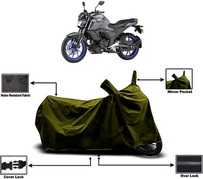 Amexride Two Wheeler Cover for Yamaha(FZ S FI New, Green)