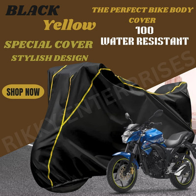 Shiv Kanha Waterproof Two Wheeler Cover for Suzuki(Gixxer, Black)