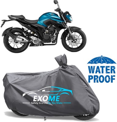 EXOME Waterproof Two Wheeler Cover for Yamaha(FZ25, Grey)