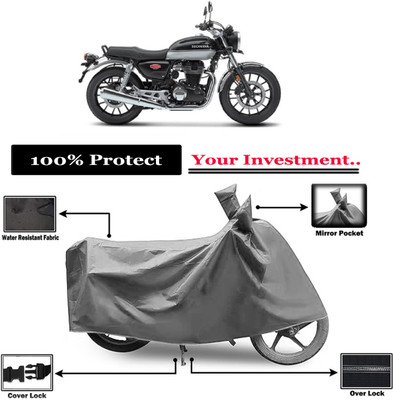 Amexride Two Wheeler Cover for Honda(Hness CB350, Grey)