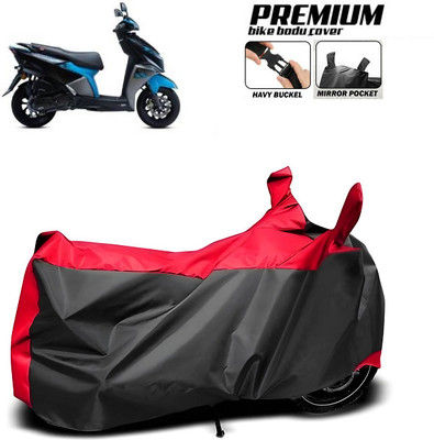 smwzxyu Waterproof Two Wheeler Cover for TVS(NTORQ, Red, Black)