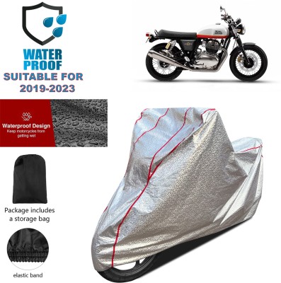 PAGORA Waterproof Two Wheeler Cover for Royal Enfield(Interceptor 650, Silver)