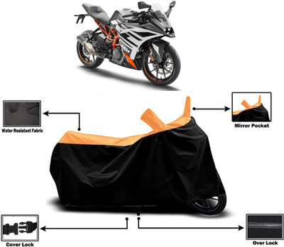 Amexride Two Wheeler Cover for KTM(RC 390 BS6, Orange)