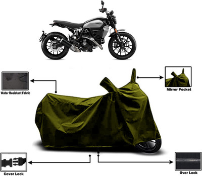 Amexride Two Wheeler Cover for Ducati(Scrambler Icon, Green)