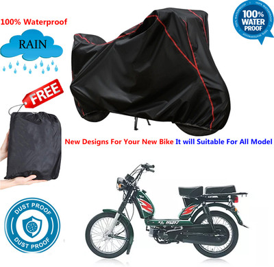 OliverX Waterproof Two Wheeler Cover for TVS(XL 100 Heavy Duty BS6, Black)